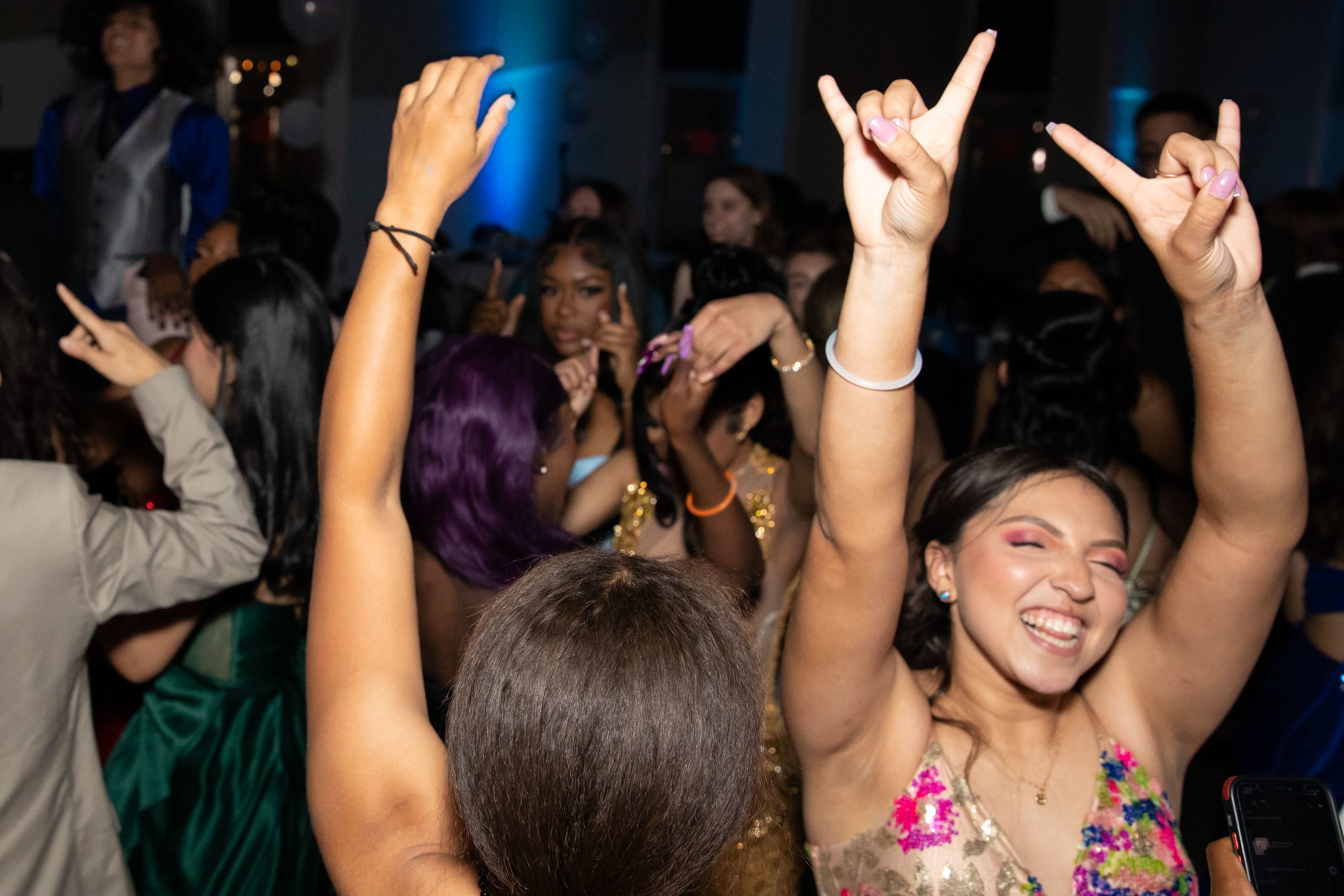 High-energy private party with DJ Bush Entertainment and guests dancing
